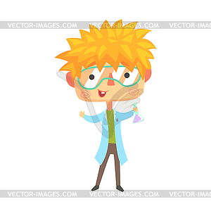 Boy Chemist, Kids Future Dream Professional - vector clip art