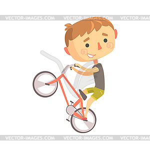 Boy BMX Bike Rider, Kids Future Dream Professional - vector image