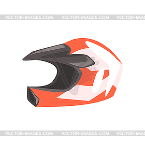 Head Protective Hard Helmet, Part Of BMX Rider - vector clipart