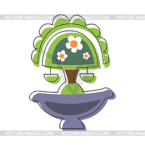 Kids Merry-Go-Round Entertainment Ride, Cute Fairy - vector clipart