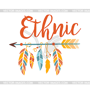 Ethnic Boho Style Element Print , Hipster Fashion - vector clipart