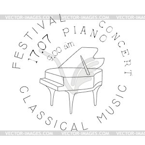 Classical Live Music Concert Black And White - vector clipart