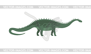 Green Diplodocus Dinosaur Of Jurassic Period, - vector clipart / vector image