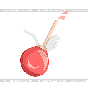 Red Rubber Enema, Part Of Doctor Of Medicine - vector clipart