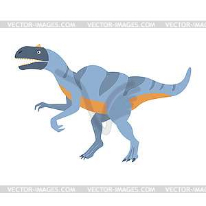 Blue Velociraptor Dinosaur Of Jurassic Period, - vector clip art