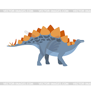 Stegosaurus Dinosaur Of Jurassic Period, Prehistori - vector image