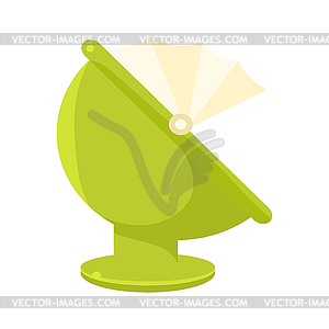 Green Plastic Round Chair With Hood, Object of - vector clipart