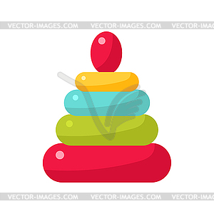 Colorful Pyrmid Constructor For Infants, Object of - vector clipart