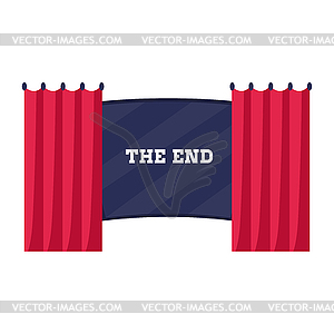 End Credits And Curtains Clothing Screen, Cinema An - vector clipart