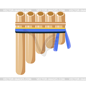Panpipes Flute Musical Instrument, Native American - vector image