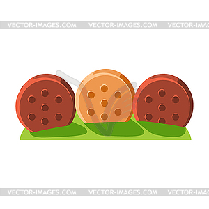 Fence Made Of Cookies, Fairy Tale Candy Land Fair - royalty-free vector clipart