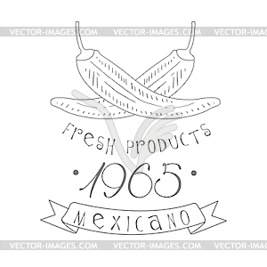 Restaurant Fresh Products Mexican Food Menu Promo - vector image