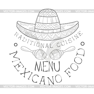 Restaurant Traditional Mexican Cuisine Food Menu - vector clip art