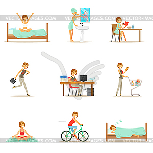 daily routines clipart