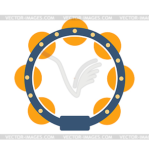 Tambourine, Part Of Musical Instruments Set Of - stock vector clipart