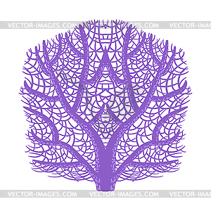 Фиолетовый Вентилятор Coral, Тропический риф - изображение в векторном формате