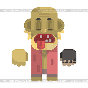 Старый Беззубое Tramp с белокурыми Beard, возмущающих - векторный клипарт Royalty-Free