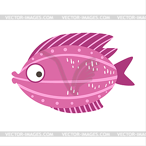 Burgundy And Pink Fantastic Colorful Aquarium - vector clip art