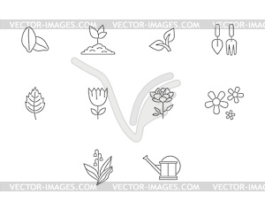 Garden icons - vector clip art