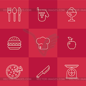 Icons Kitchen - vector image