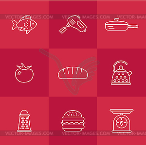 Icons Kitchen - vector image