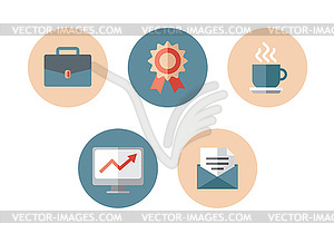 Business flat icon - vector image