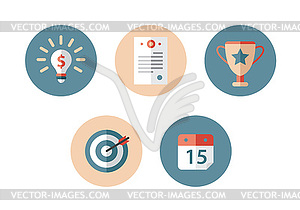 Business flat icon - vector clipart