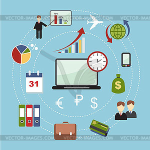 Education, start up, banking concept, business, - vector clipart