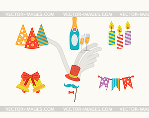 Set of holiday icons - vector clip art