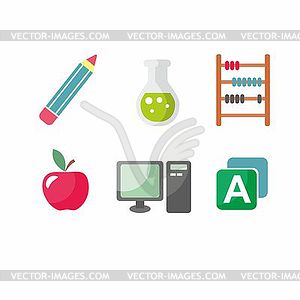 School icon set - vector clipart