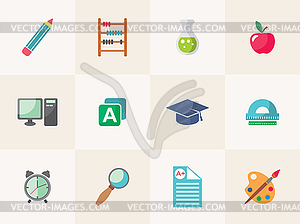 School icon set - vector EPS clipart