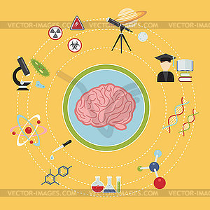 Science icons - vector clipart