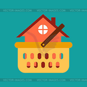 Ипотека, покупка недвижимости - изображение в векторном формате