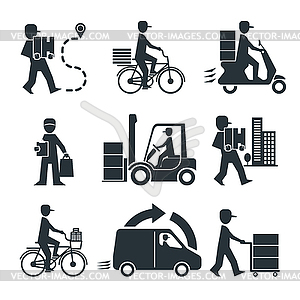 Delivery Person Freight Logistic Business Industry - vector clip art