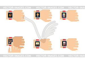 Smartwatch Icons. Smart Watches - vector clip art