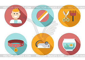 Web icon set Pet, Vet, Pet Shop - vector image