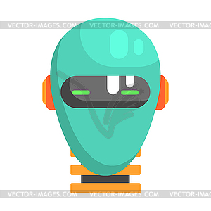 Android Head Facing Portrait, Part Of Futuristic - vector clip art