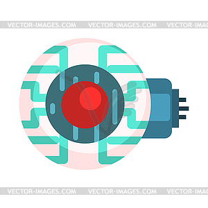 Electronic Eye For Android, Human Organ Replica, - vector clip art