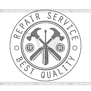 Best Quality Repair and Renovation Service Black An - vector image