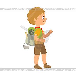 Girl with Backpack Clipart