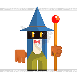 Cute cartoon garden gnome. Fairy tale, fantastic, - stock vector clipart