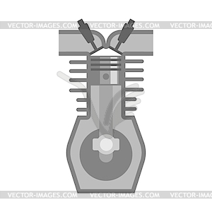 Pump of oil pump station. Oil industry equipment, - vector image