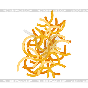 Italian pasta. Raw pasta, macaroni, cartoon - vector image