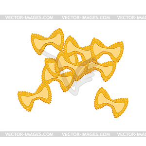 Farfalle pasta. Raw pasta, macaroni, cartoon - vector EPS clipart