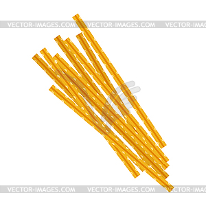 Maccheroni pasta. Raw pasta, macaroni, cartoon - vector clipart