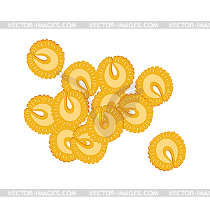 Italian macaroni. Uncooked italian pasta, - vector clipart