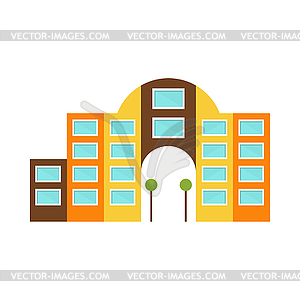 Shopping Mall Modern Building Exterior Design - vector image