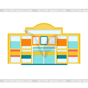 Classic City Shopping Mall Modern Building - vector image