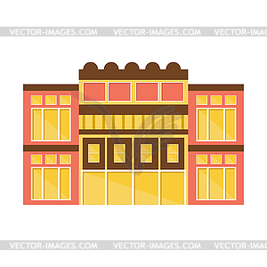 Clssical Pink And Yellow Shopping Mall Modern - vector clipart