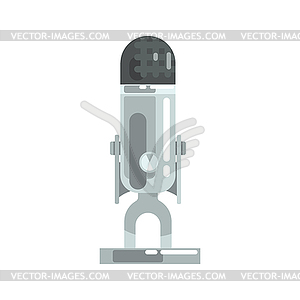 Dynamic studio microphone. Colorful cartoon - vector clip art